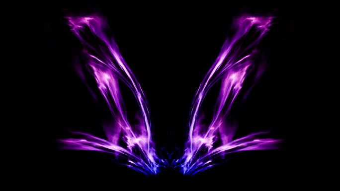 4k翅膀特效 紫色光翼 魔法 透明通道