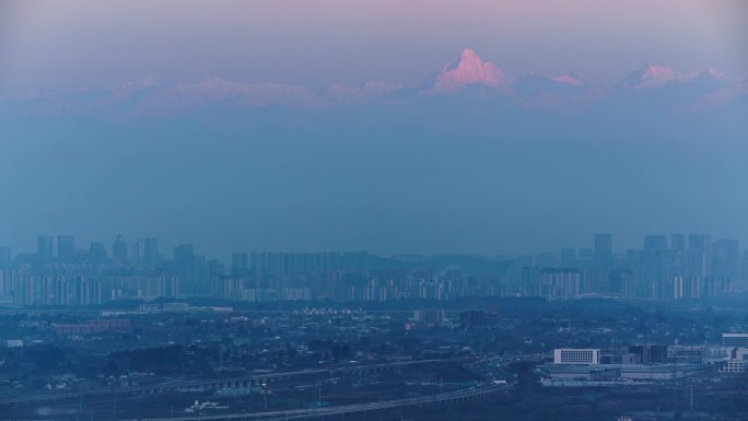 成都环球中心雪山延时