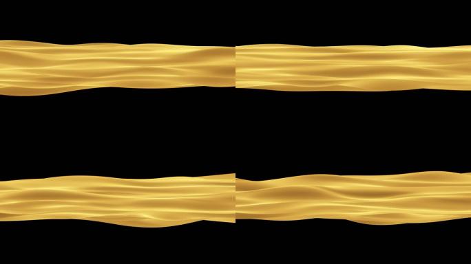 4K一块飘舞的金色丝滑布料无缝循环带通道