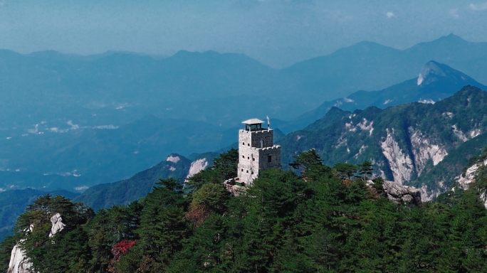 航拍金寨天堂寨风景区