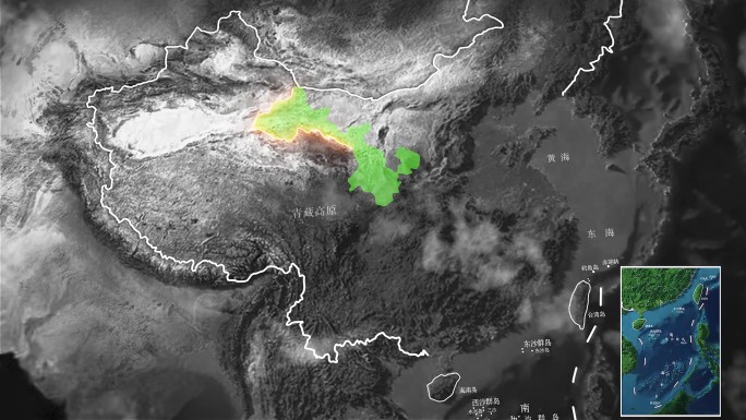 甘肃省地图AE模板