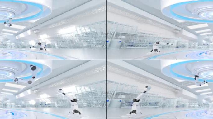 未来工厂机械臂科技工厂C4D工程