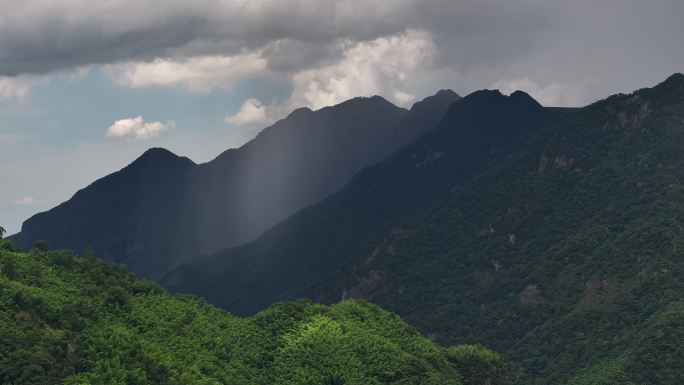 航拍风景 大山 大自然 杭州山景