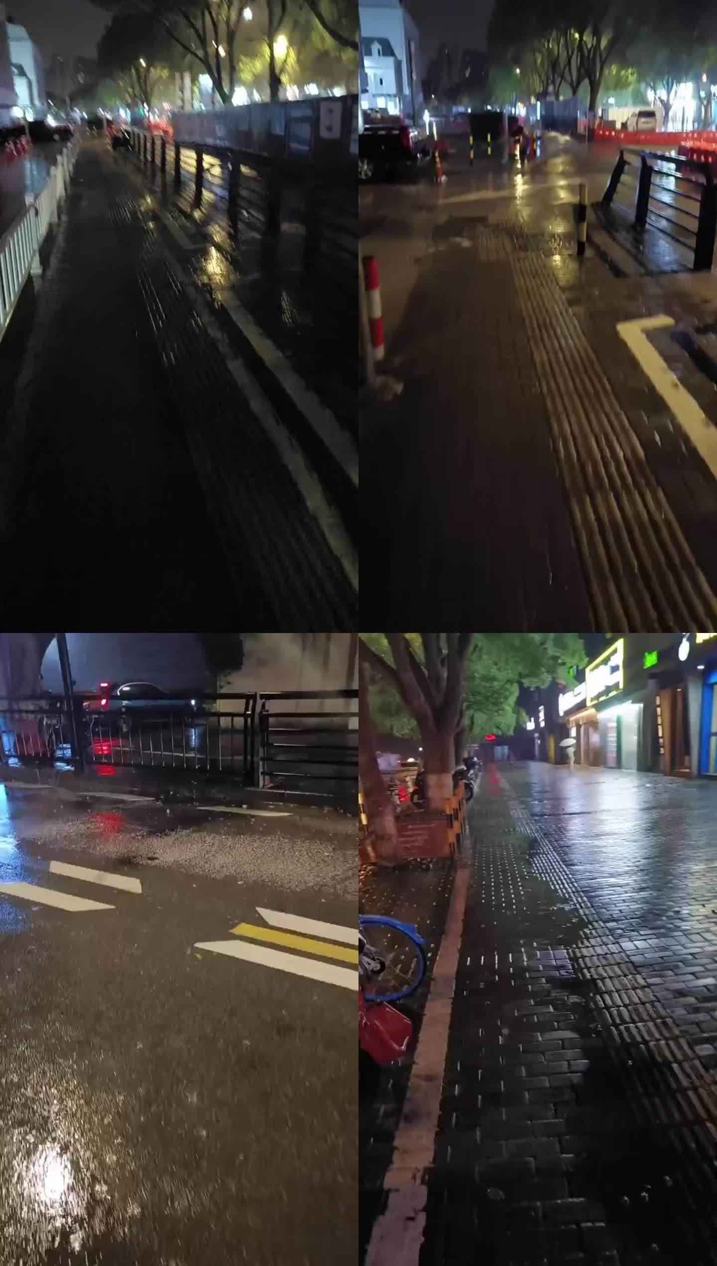 雨天街道空镜头
