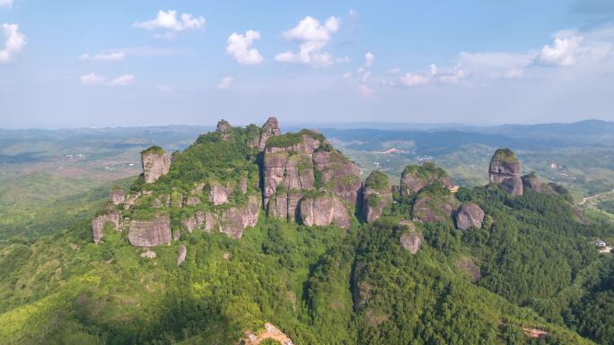 河源霍山航拍延时