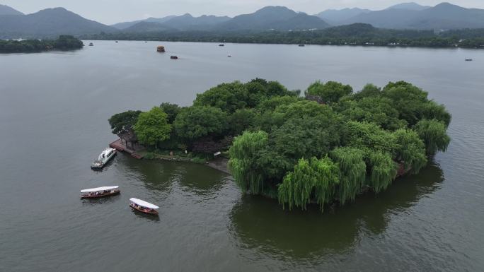 杭州西湖 西湖风景区 西湖游船 西湖小岛