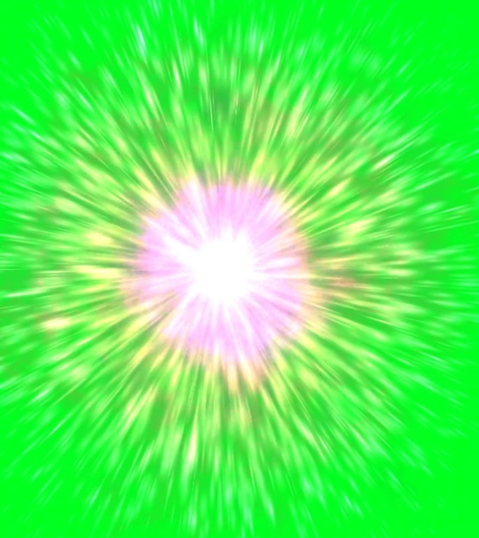 绿色屏幕上的原子射线垂直视频