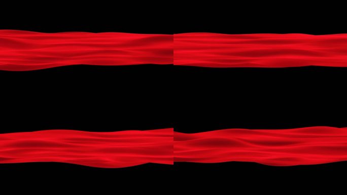 4K一块飘舞的红色丝滑布料无缝循环带通道