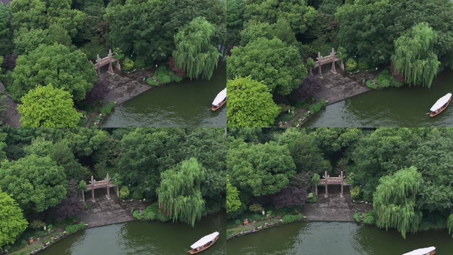 杭州西湖 西湖风景区  西湖游船 小岛