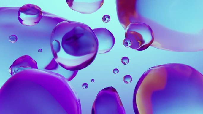 抽象现实的肥皂泡蓝色背景