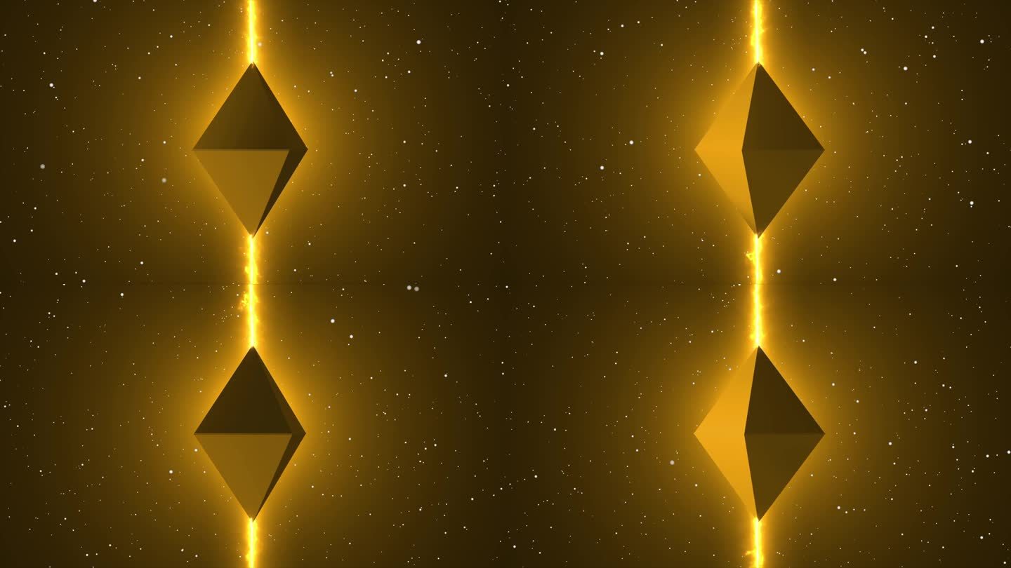 金色的金字塔吸收了来自天空的能量