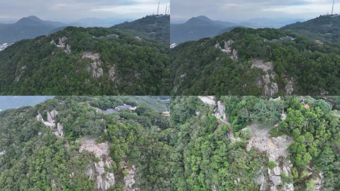 泉州市丰泽区清源山顶航拍山峰森林风景风光