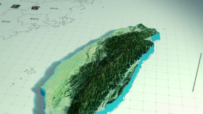 台湾立体地图展示模板