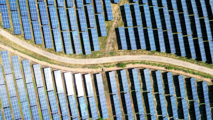 太阳能光伏产业基地航拍宣传片素材