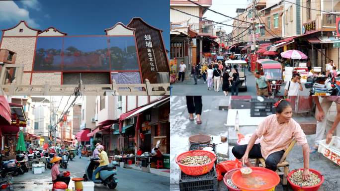 航拍浔埔以及浔埔路街景浔埔街人文浔埔