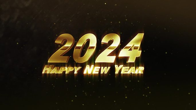 2024年新年祝福，2024年问候，复古风格