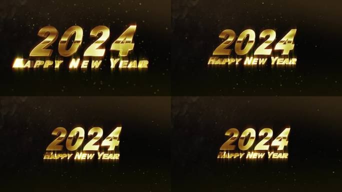 2024年新年祝福，2024年问候，复古风格
