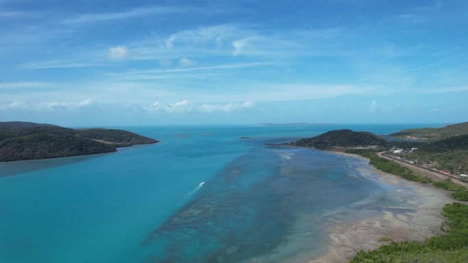 澳大利亚昆士兰州周四岛的航拍画面