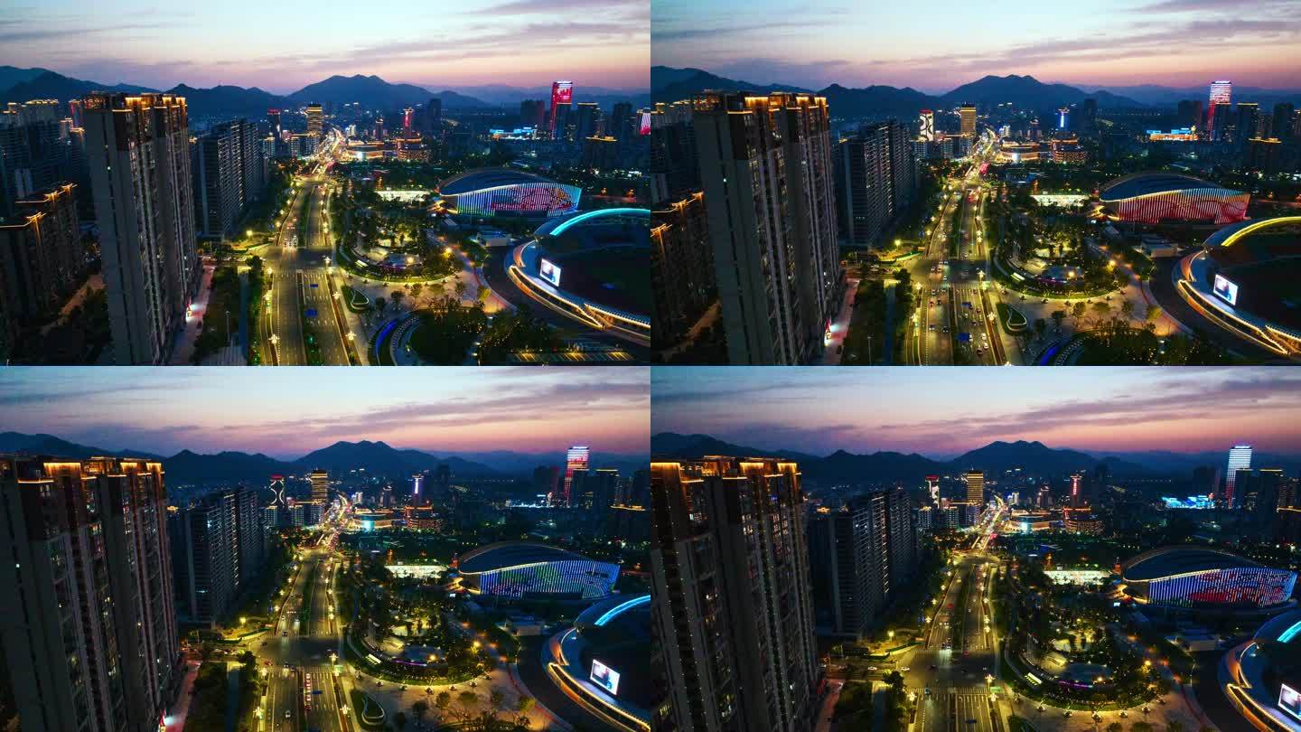 宁波奉化城区延时航拍4k，奉化宣传片