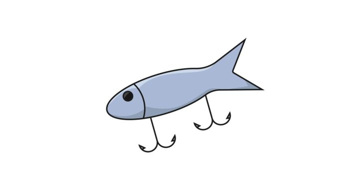 移动鱼饵的动画视频