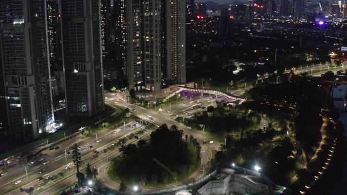 沙河西路华润城润玺二期花园航拍