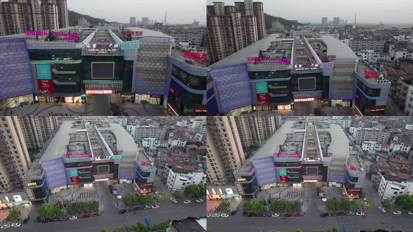湖北荆州石首城市广场商场4K航拍