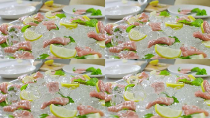 精品料理冰块+三文鱼C