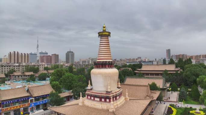 张掖大佛寺宗教佛塔