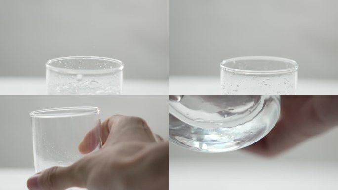 透明玻璃水杯接水