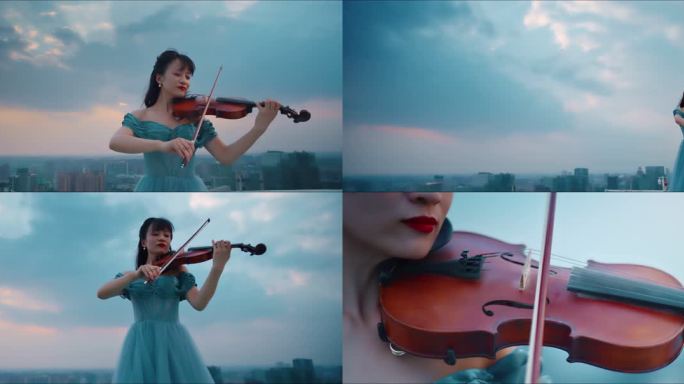 美女小提琴演奏