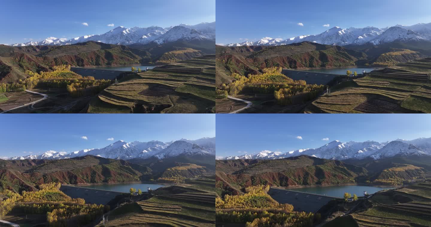 乐都 南山 乐都八景 南山大通道 雪山