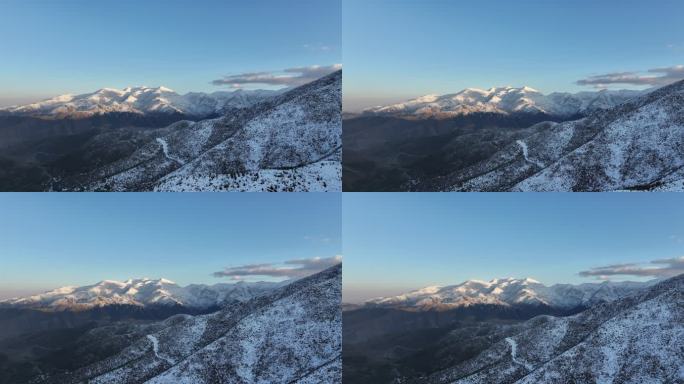 乐都 南山 乐都八景 南山大通道 雪山