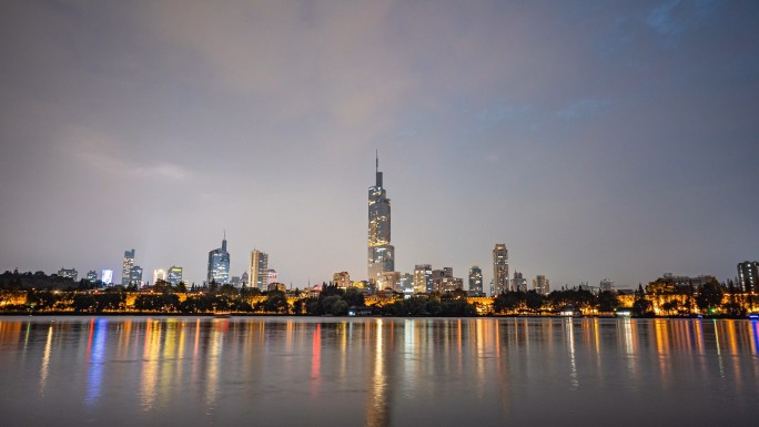 南京玄武湖夜景