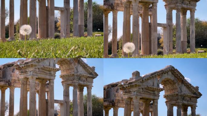 春意古城遗址。Tetrapylon是通往阿芙罗狄蒂神庙的柱状入口。