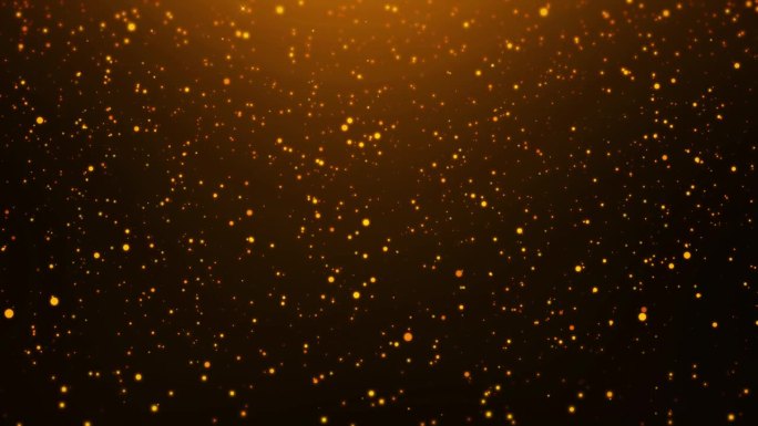闪闪发光的粒子运动背景闪闪发光的金色粒子。