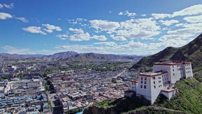 日喀则市地标扎什伦布寺宗山遗址日喀则市区