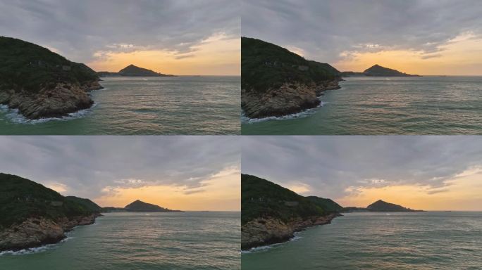 航拍连云港连岛风景区大沙湾苏马湾海岛