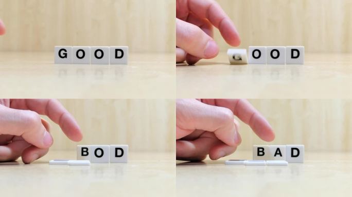 手动更换立方体的“好”字和“坏”字，用于壁纸