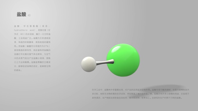 盐酸分子动画