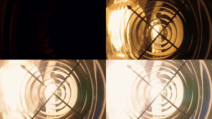 [Z02] -专业的照明设备-灯打开和关闭，因为它从左到右旋转-微距拍摄