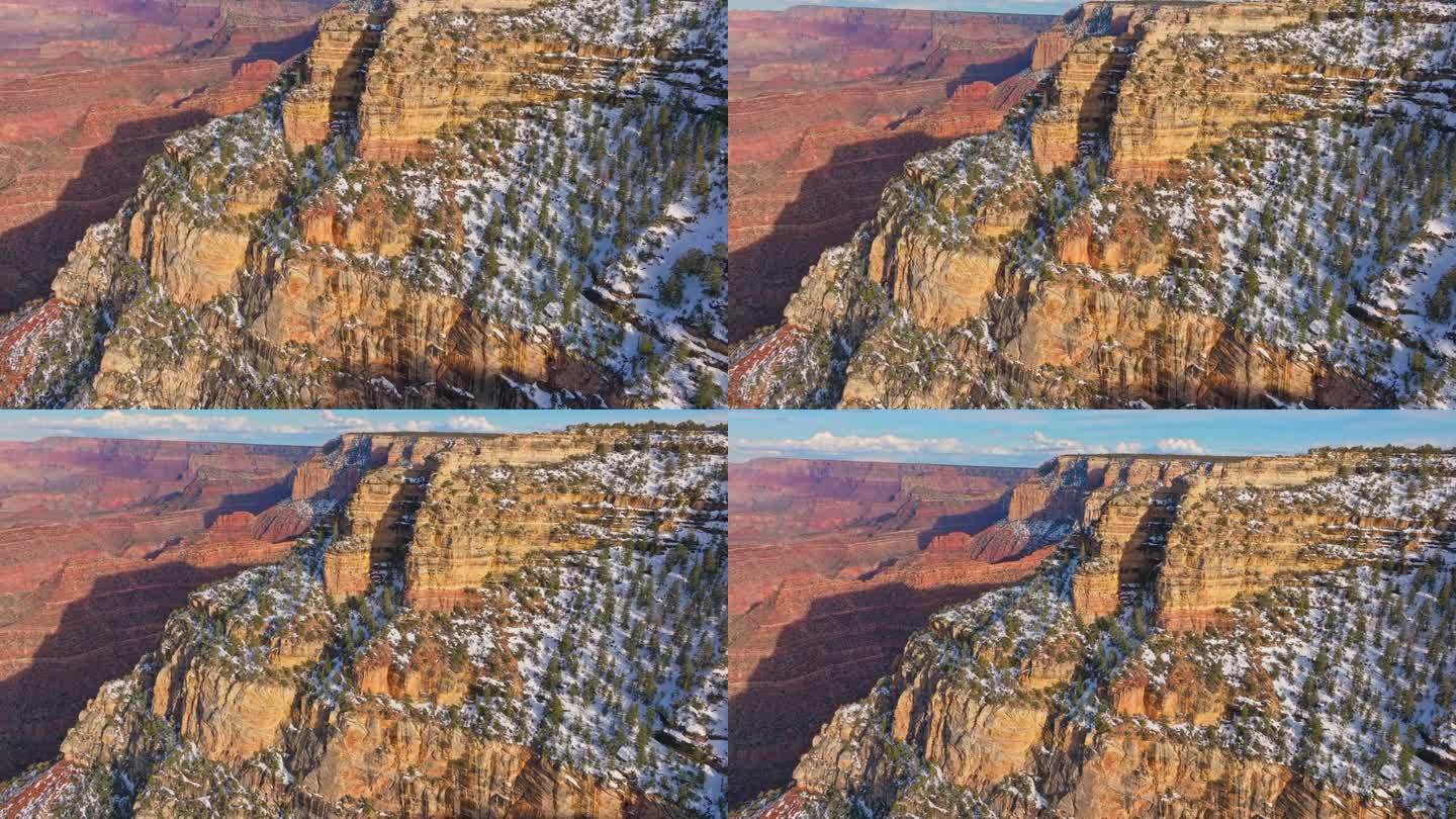 美国亚利桑那州北部大峡谷国家公园的地质现象。无人机航拍