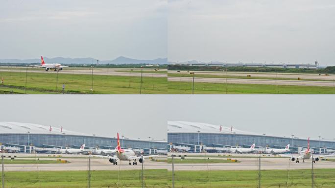 天津航320降落南京机场
