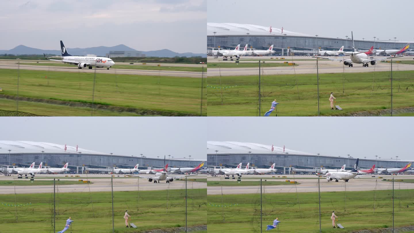 山航737降落南京机场