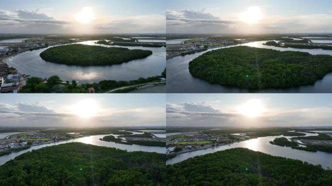 巴西北里奥格兰德州瓜马雷的日落天际线。