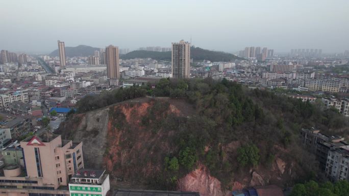 湖北荆州石首东岳山东岳寺4K航拍