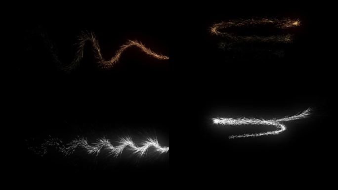 移动神奇的光效果，抽象扫描动画6个在1包。背景叠加，过渡元素。Alpha哑光通道视频。