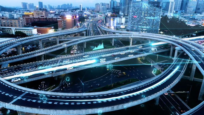 科技城市智慧城市 万物互联视频素材