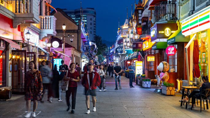 烟台朝阳街夜景