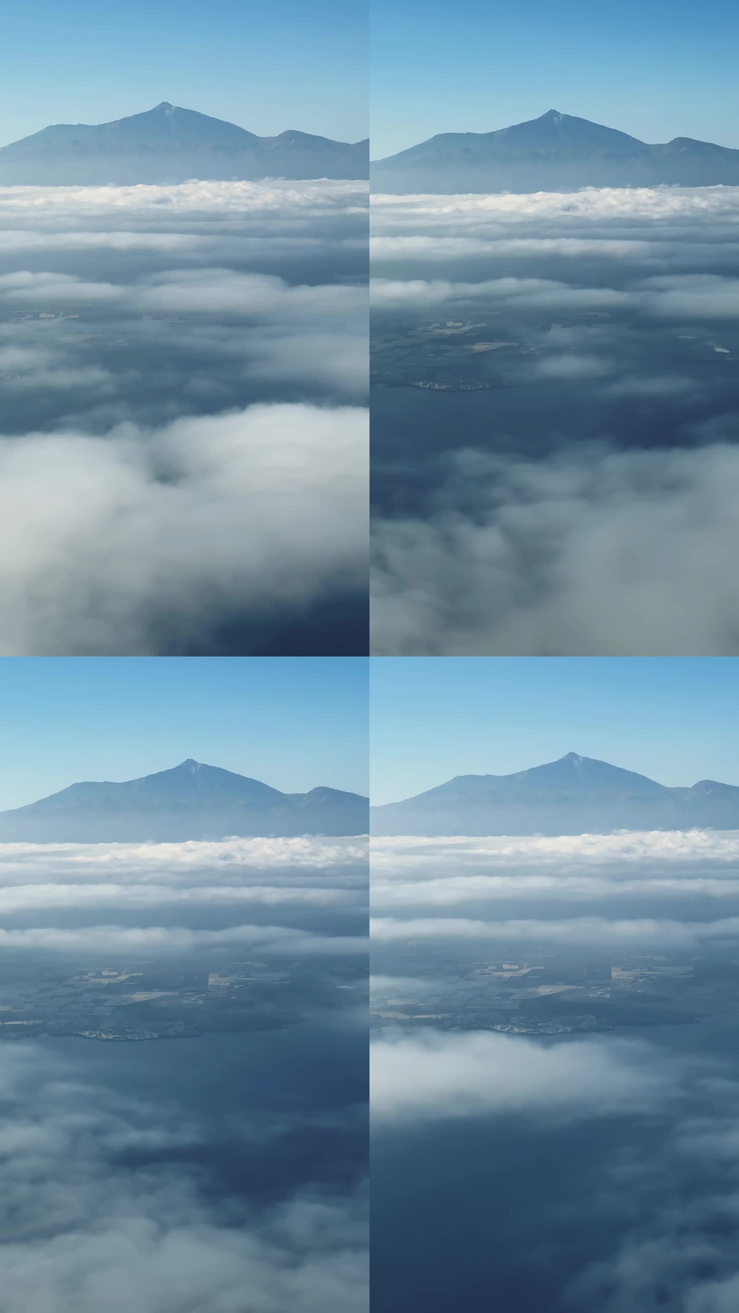 乘客从特内里费岛上空的飞机上看到的景象