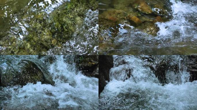 山谷溪流升格拍摄清澈水流